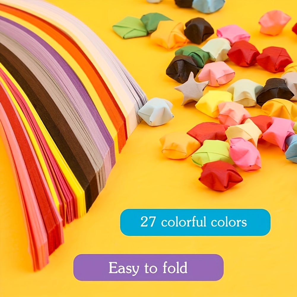 1030pcs Papier Origami Étoile 27 Assortiment Couleur Bande - Temu France