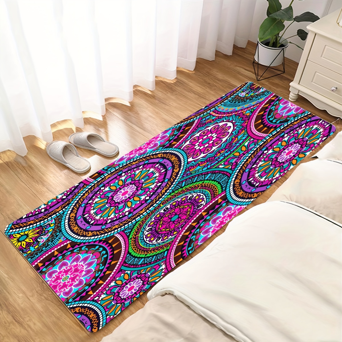 Mandala Pattern Printed Kitchen Floor Mat Boho Home - Temu