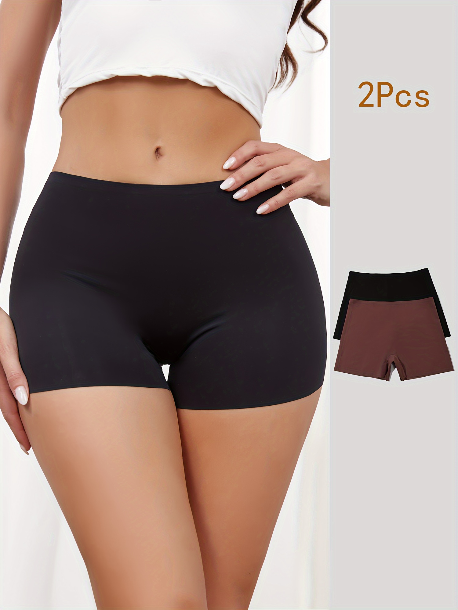 10 Seamless Solid Panties Comfy Breathable Stretchy - Temu