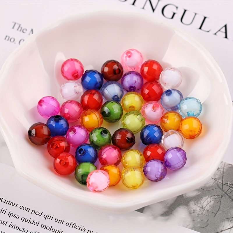 DIY Acrylic Solid Beads for Jewelry Making, Square Beads