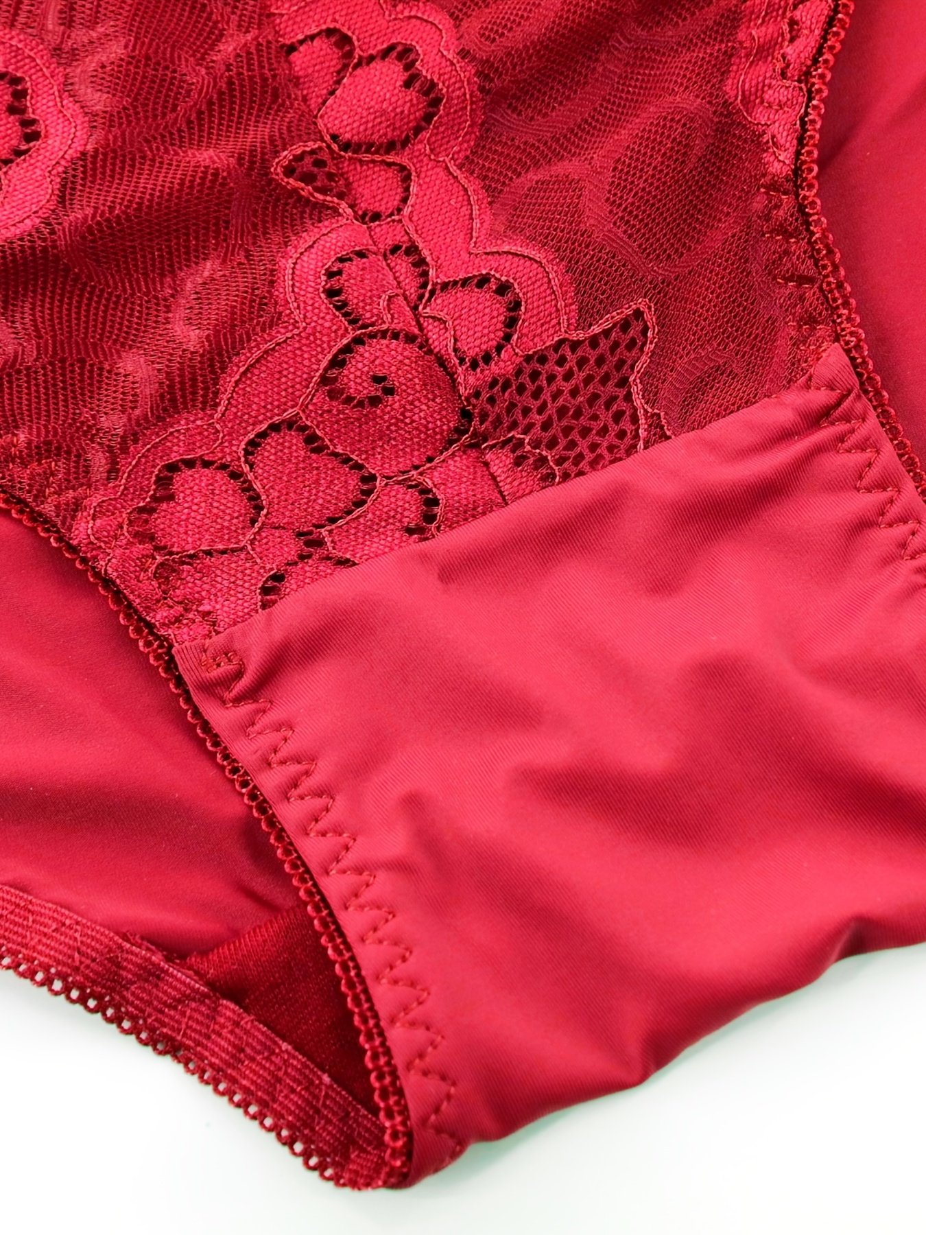 Panties Bra Lace Women Elastic Breathable Hot Red