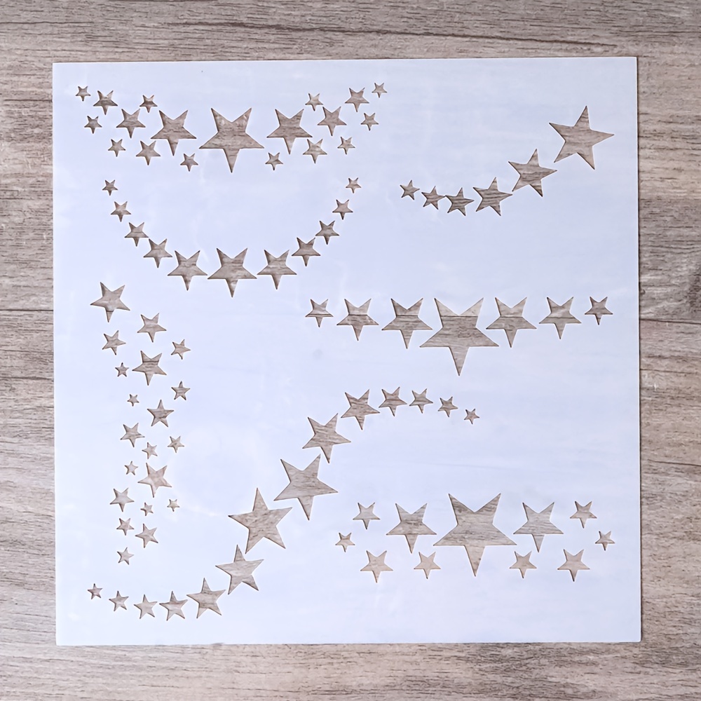 4 Pack Twinkle Star Stencil 4 Sizes Star Shaped Painting Template Reusable  Plastic Starburst Stencils for Painting on Wall Wood Canvas Fabric