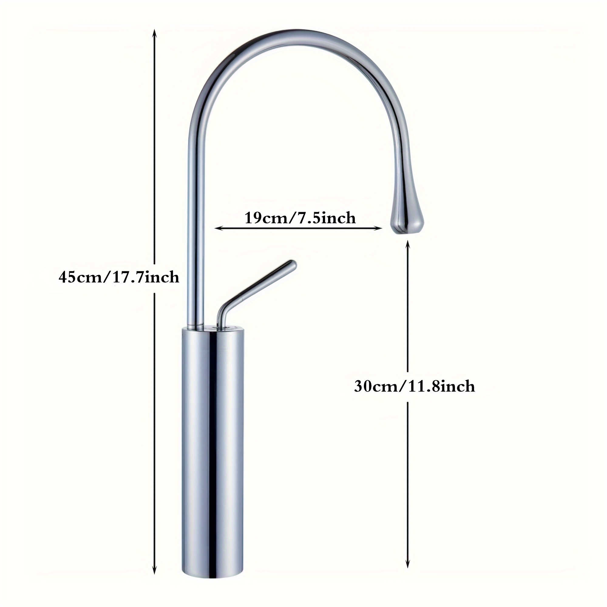  Grifo de cocina estándar monomando en cromo : Herramientas y  Mejoras del Hogar