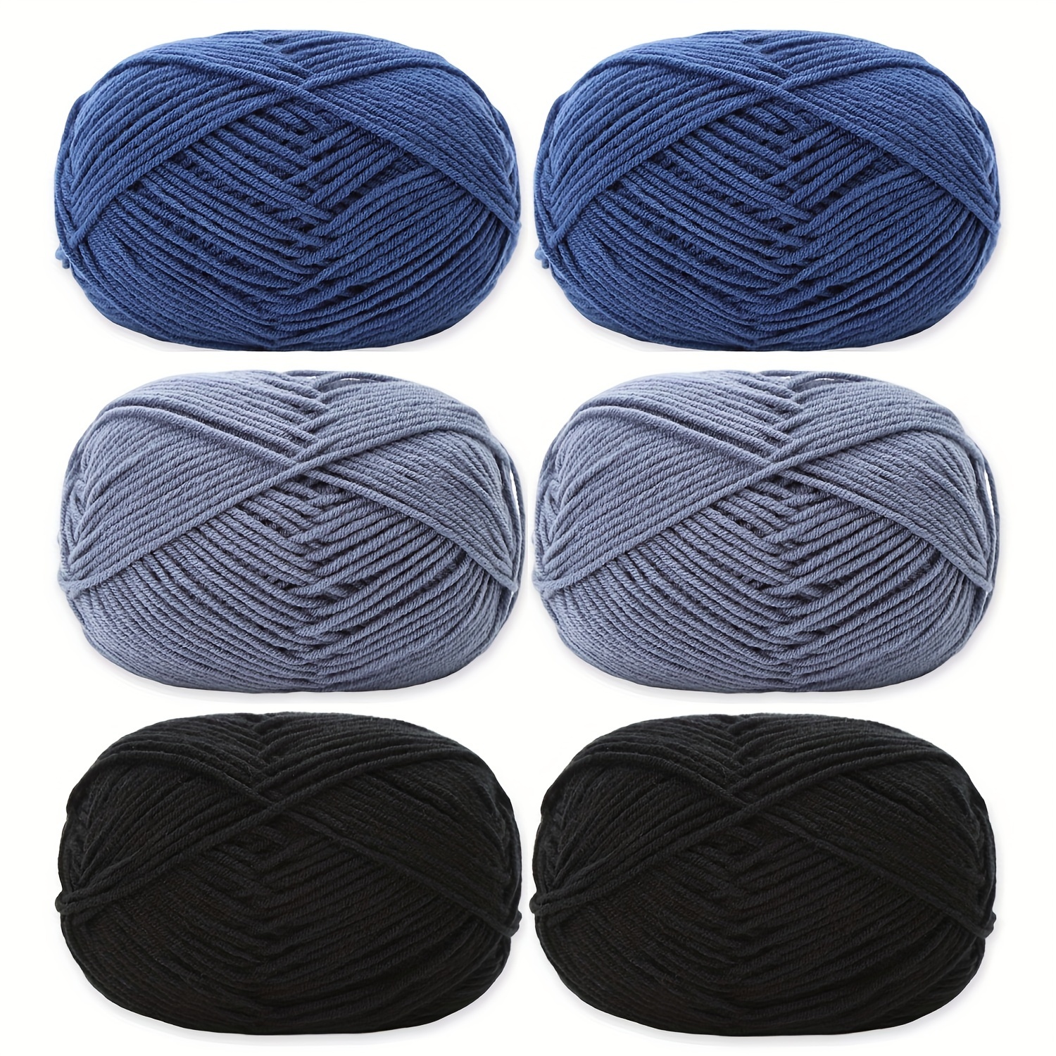 6Pcs Knitting Yarn T-shirt Yarn Chunky Yarn Spaghetti Yarn for Throw  Blanket Craft , Set A