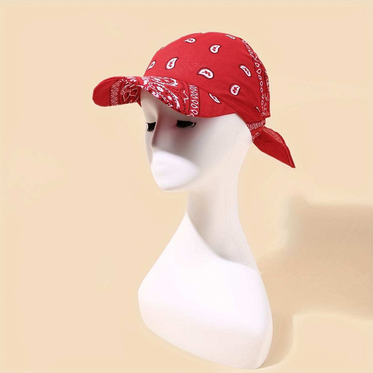 Buy Paisley Print Bandana Baseball Cap | Casual Foldable Head Scarf Hat | Outdoor Sunscreen Sport Golf Visor Sun Cap