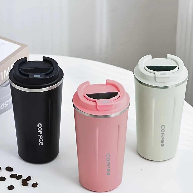 Coffee Water Bottle Cup With Temperature Display, Stainless Steel Cold  Insulation Vacuum Cup, Outdoor Portable Car Carry 304 Water Cup - Temu