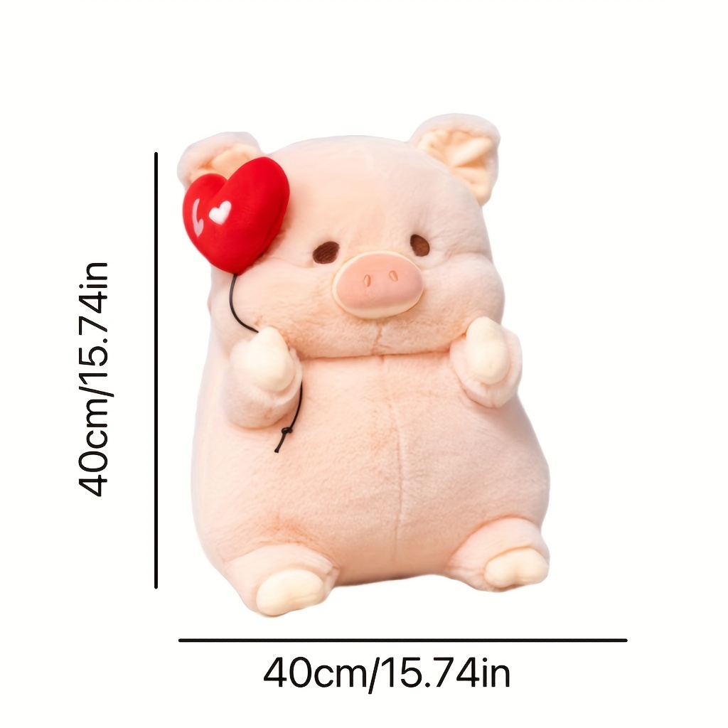 1pc, Pink Heart-shaped Pig Plush Toy, Very Suitable For Home Decoration,  Shopping Malls, Hotels, Sofas, Car Decoration, Car Pillows, Desktops,  Bedding