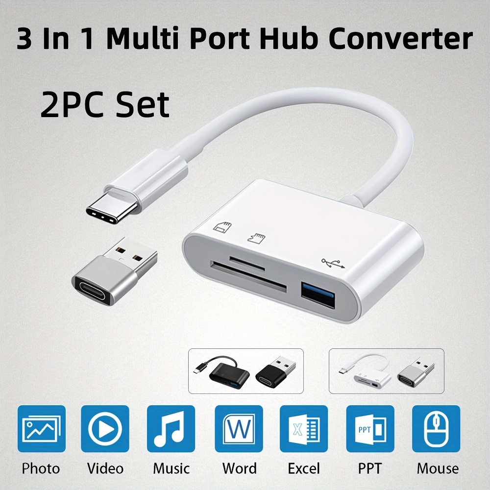 WENTER Hub USB 3.0 alimentado con lector de tarjetas SD/TF, concentrador  USB de aluminio de 10 puertos (9 puertos USB 3.0 de transferencia de datos  y