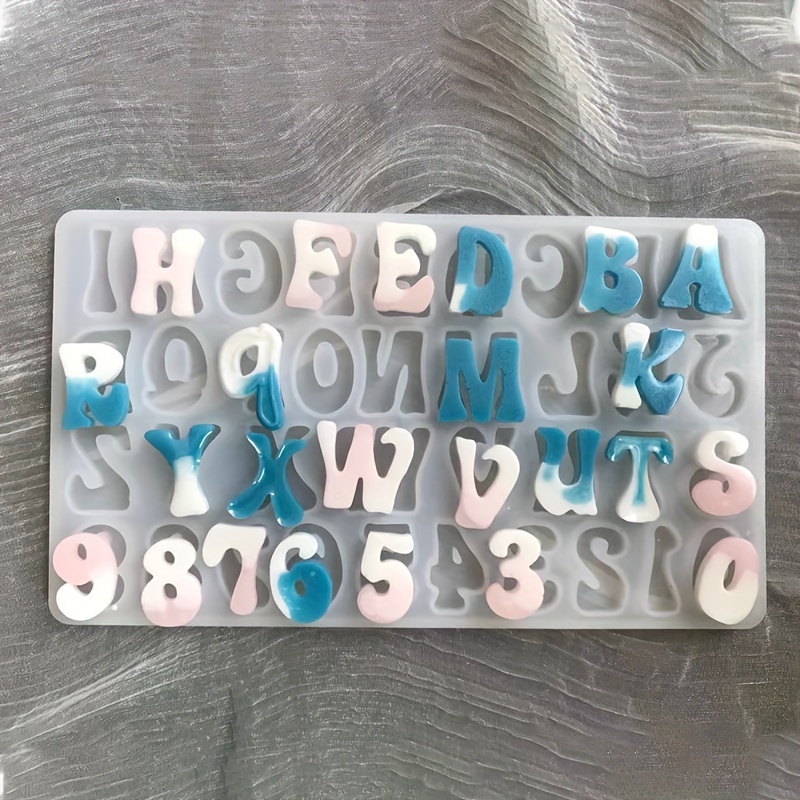 Epoxy Resin Letter Mold Alphanumeric Silicone Chocolate Mold DIY