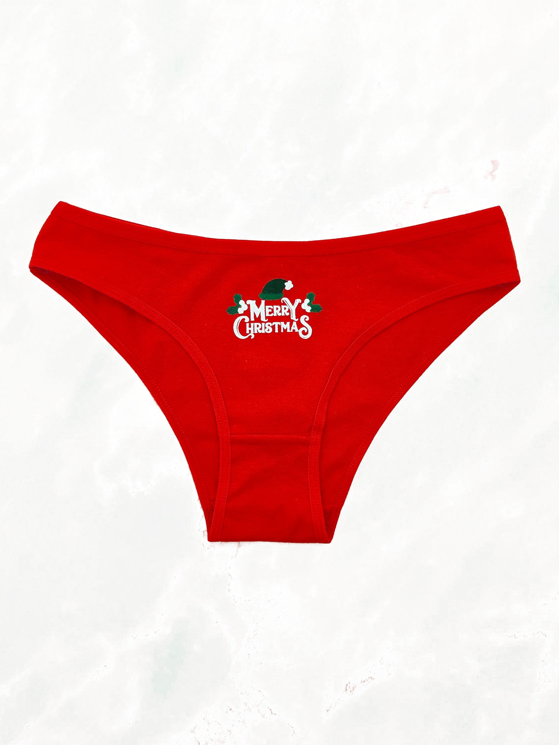 6Pcs Christmas Cartoon Print Briefs, Soft & Comfy Stretchy Intimates  Panties, Women's Lingerie & Underwear