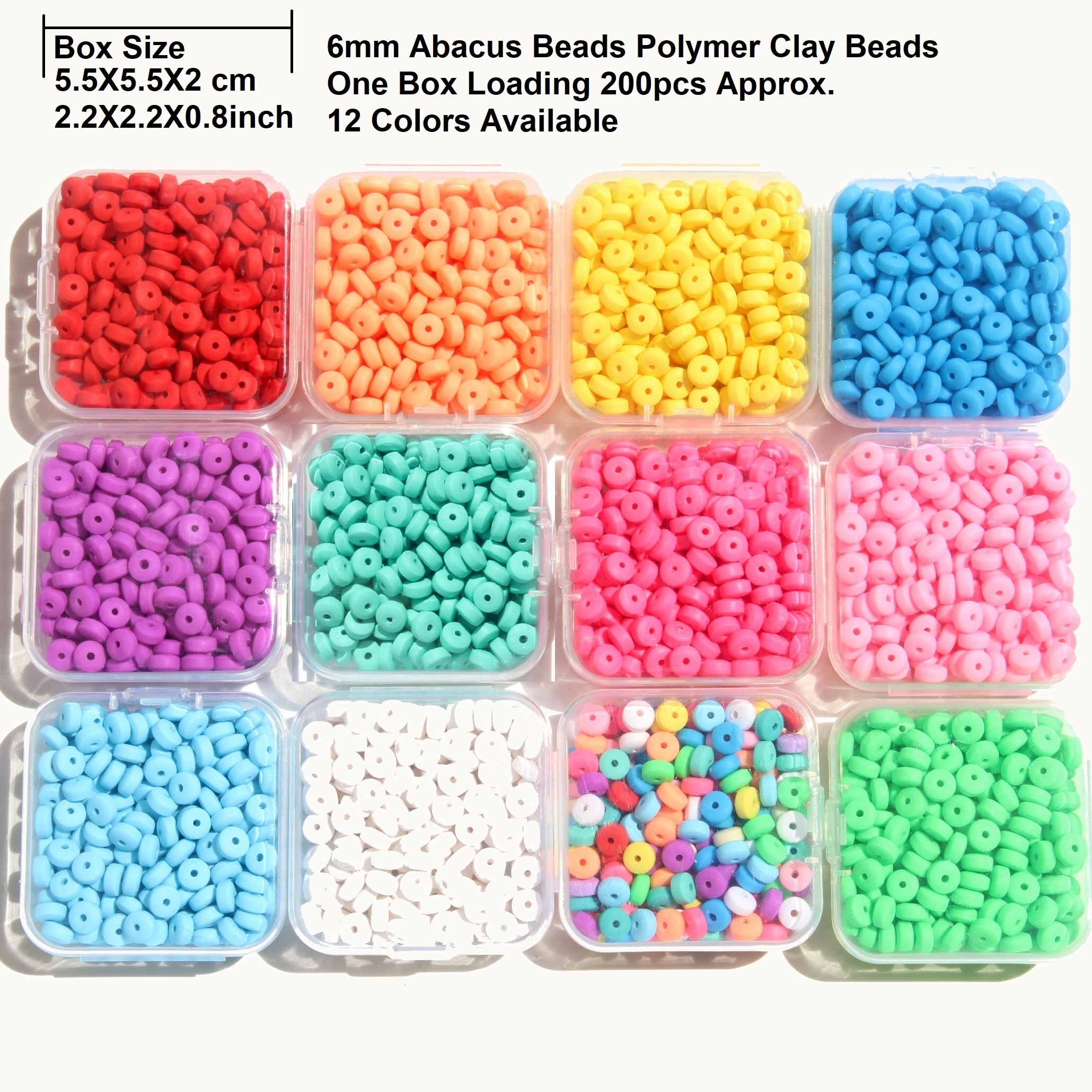 200pcs Fruit Clay Beads-Mixed Candy Polymer Clay Beads Charms for Bracelet  Necklace Jewelry Making (Fruit)