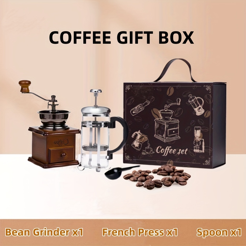 Gift set Christmas coffee grinder + French press + coffee beans – Bohnenfee