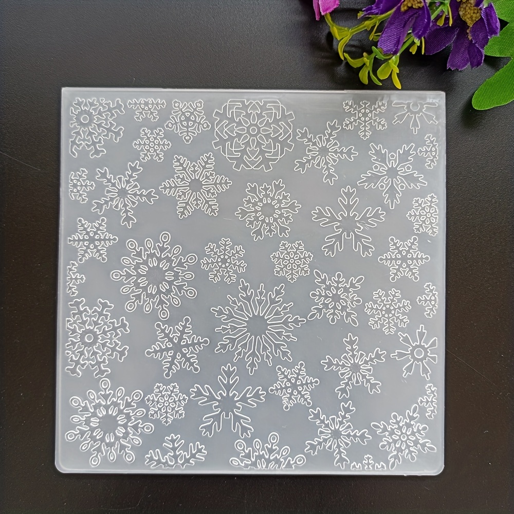 Snowflakes Of Various Shapes Embossed Folder Plastic - Temu