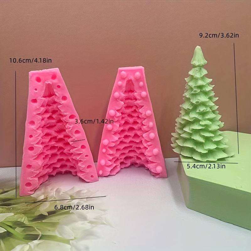 1 Pc Silicone Christmas Cedar Scented Candle Making Mold For Diy