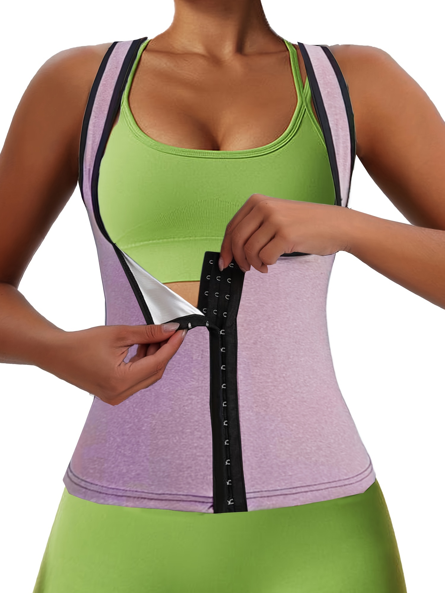 Waist Training Corset Sauna Sweat Vest Lower Belly Fat Body Shaper Weight  Loss