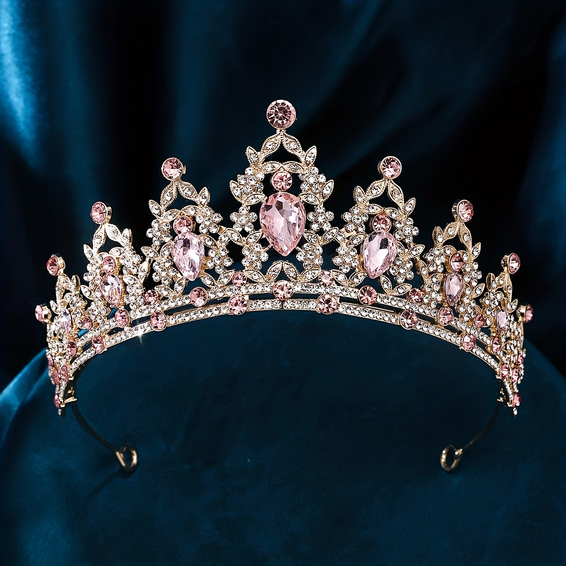 Corona Cumpleaños Medio Año Rosa Sombrero Cumpleaños Dorado - Temu Spain