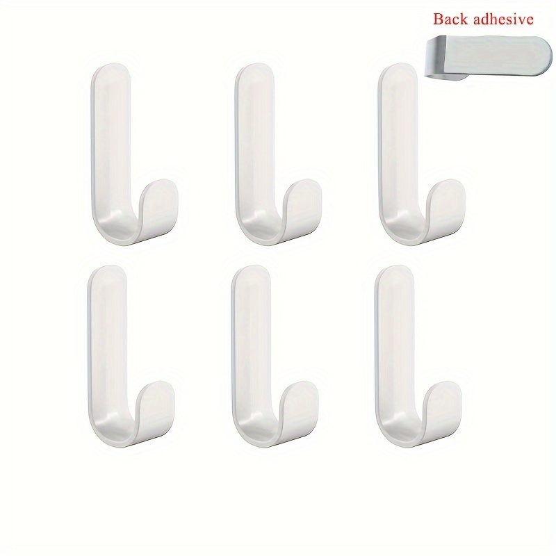 Multi-Purpose Hooks Cable Organizer Double-Sided Adhesive Wall Hooks  Waterproof Towel Hooks Stickers Kitchen Bath Door Hooks