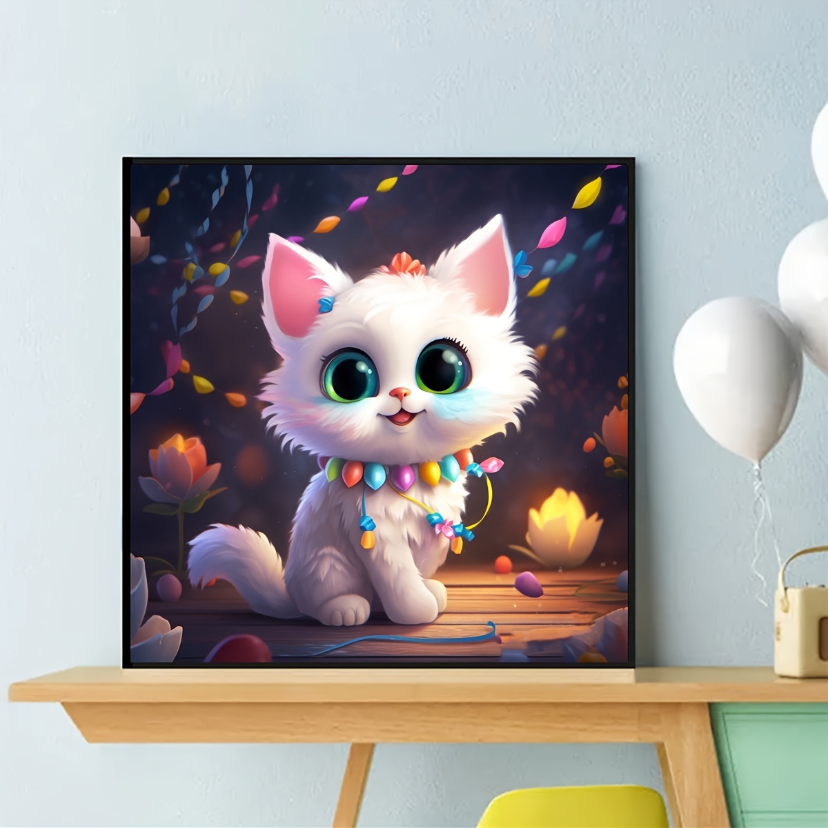 1 Juego De Pintura De Diamante Artificial De Gato Lindo - Temu Chile