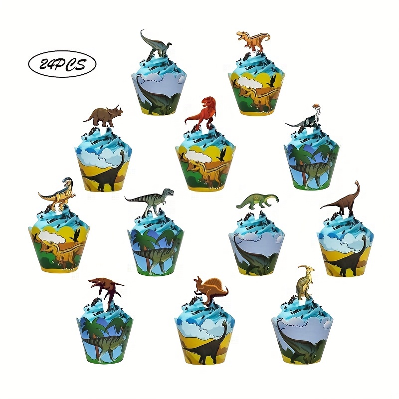  48Pcs Lilo And Stitch Cake Cupcake Decoration Supplies Cupcake  Topper For Kids Birthday Party