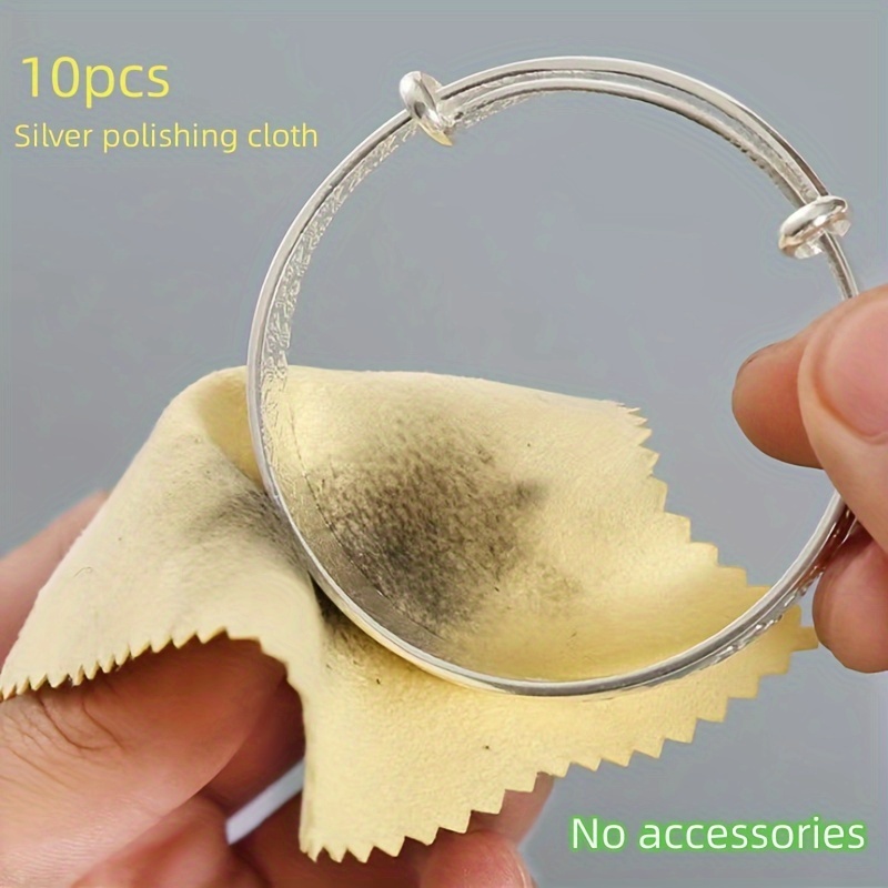 Silver Polishing Cloth, Silver Jewelry Cleaner Cloth, Double-Sided