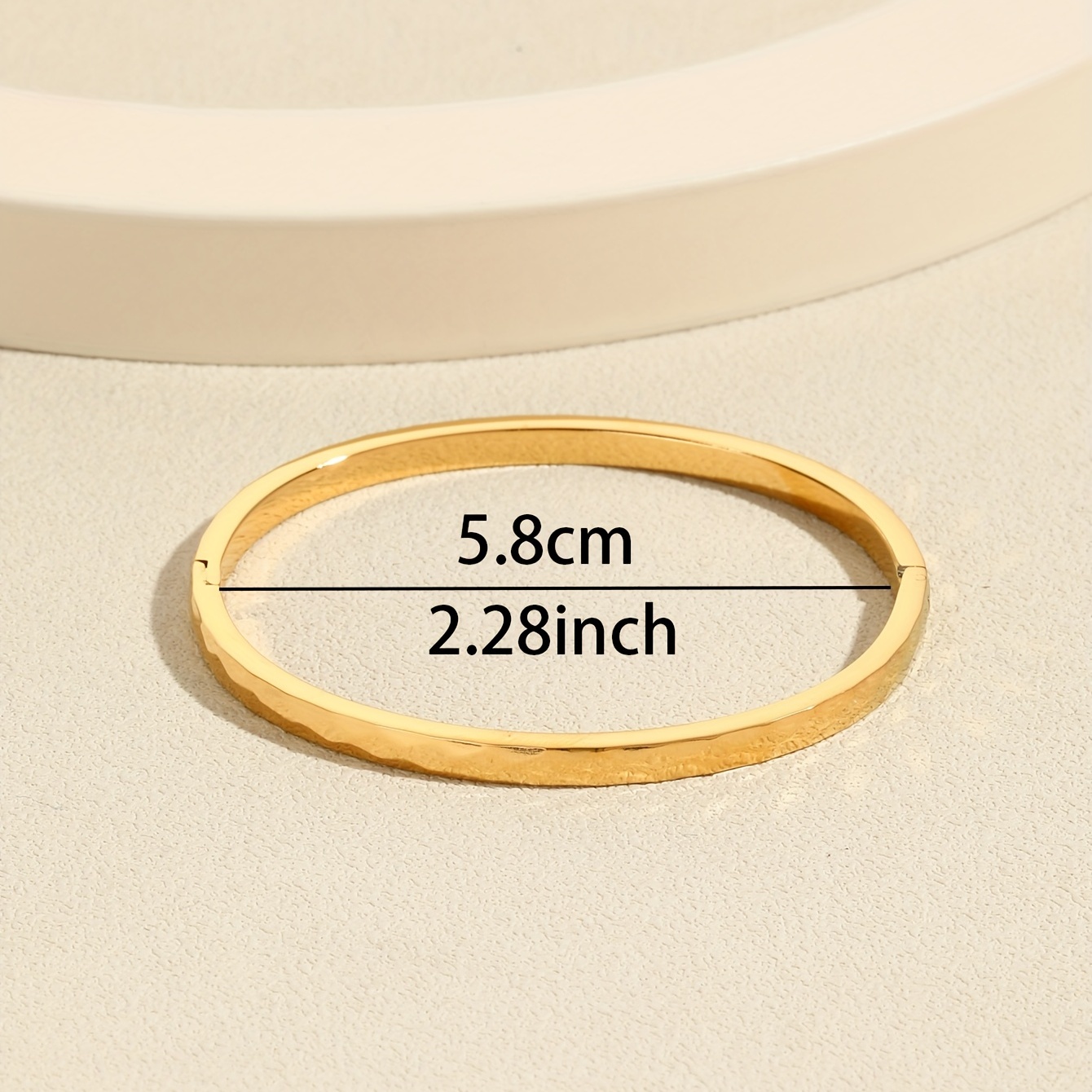 Stylish Ripple Plain Titanium Steel Bracelet