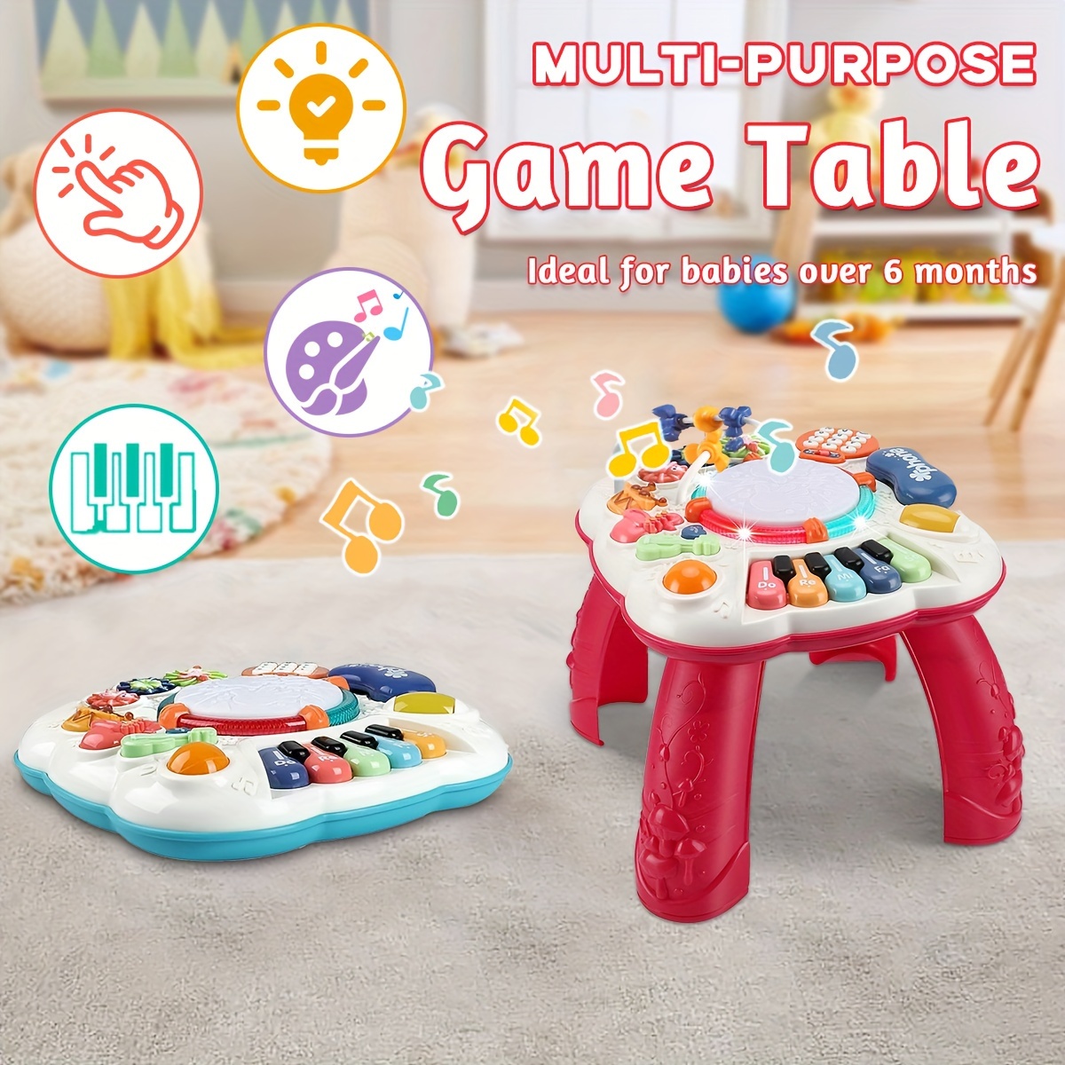 Versatile Table Infant Kids Multifunctional Games And - Temu