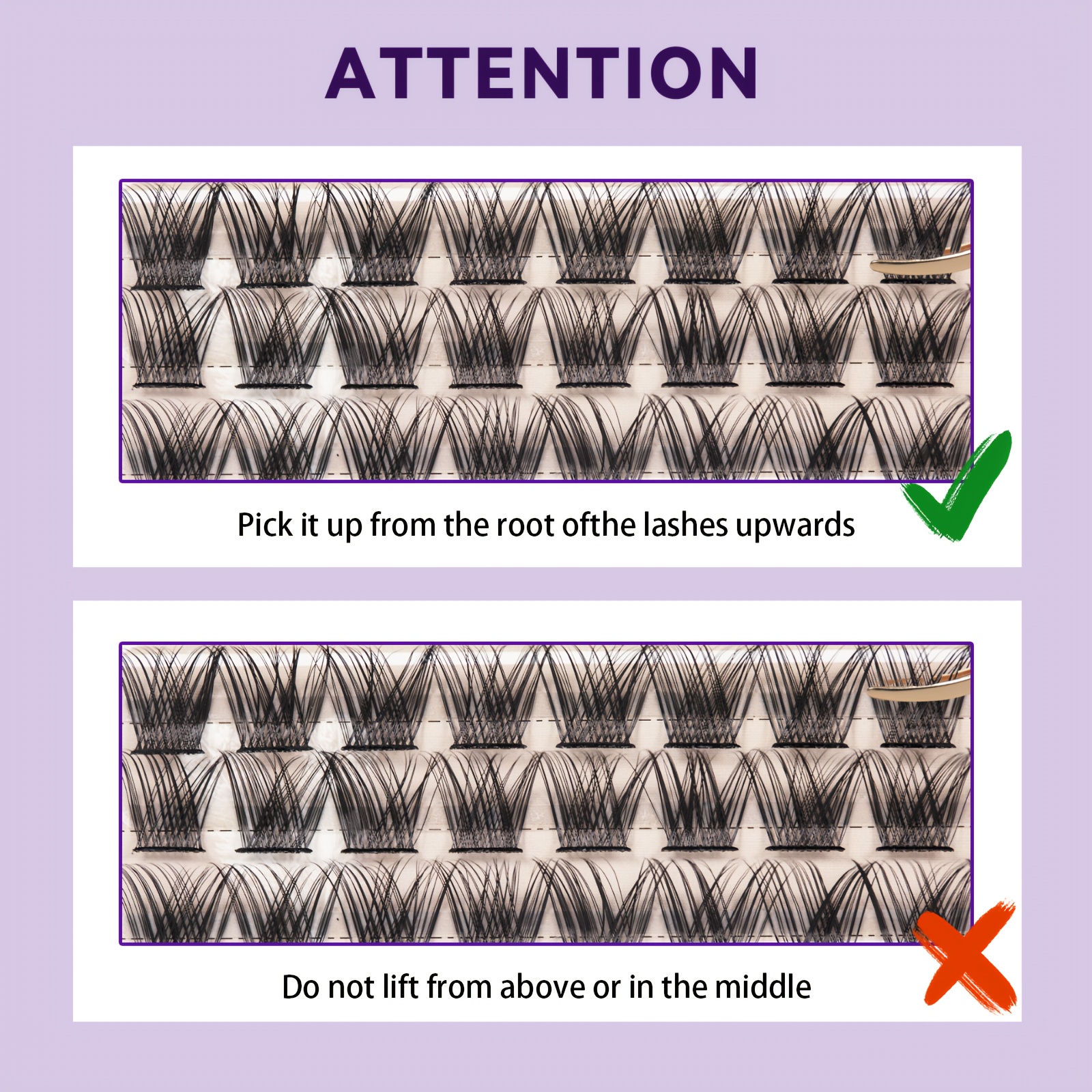 DIY Eyelashes Cluster 30pcs Easy Applying At Home C Curl False Lashes 10 12 14mm