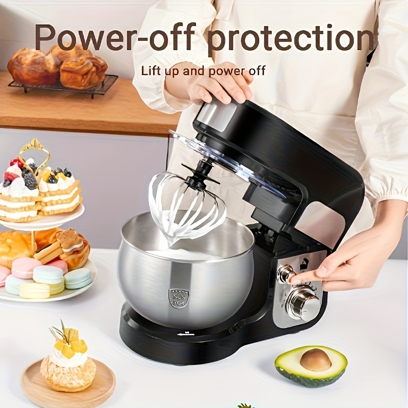 Stand Mixer, Small Electric Stand Mixer, 6+p Speed Tilt-head Kitchen Mixer,  With Stainless Steel Mixing Bowl, Beater, Dough Hook, Whisk, Automatic Chef  Mixer, Electric Food Mixer, For Household (black) - Temu