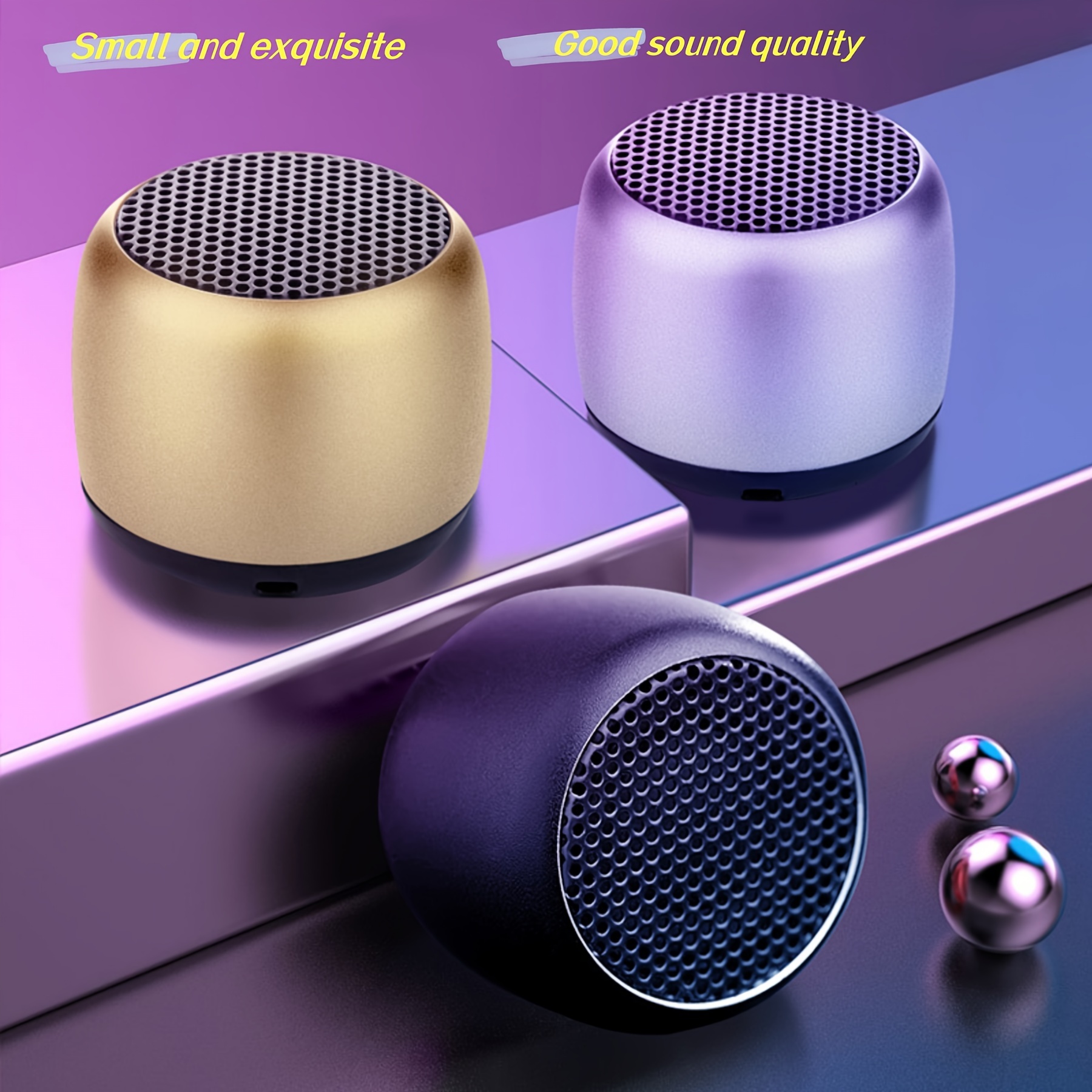 music stereo surround mini usb outdoor subwoofer speaker audio player speaker microphone for music chase running gaming fashion women student wireless small speaker portable music subwoofer column bass stereo christmas holiday gift