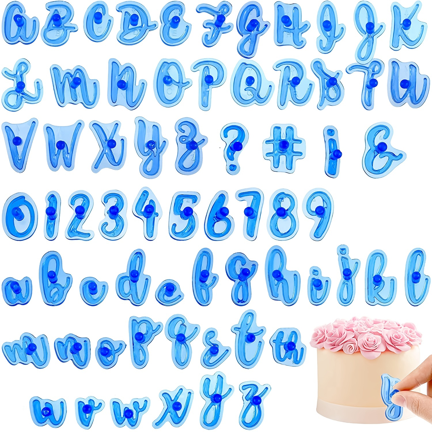 Lettres, Alphabet, lettres fondantes, décoration de gâteau