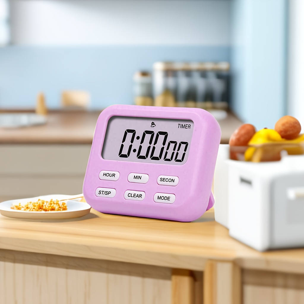 Temporizador Cocina Alarma Digital Reloj LCD Magnético Fuerte