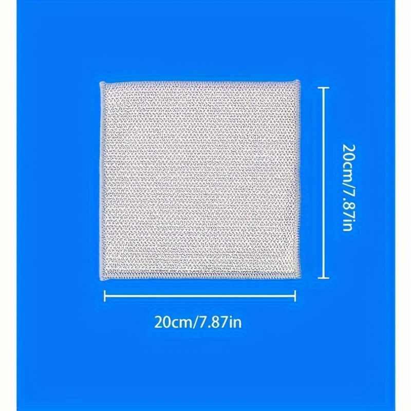 Dishwashing Towel, Double-sided Silver Wire Dishwashing Towel, Thickened  Non-stick Oil Dishwashing Rag, Cleaning And Decontamination Steel Wire Dishwashing  Cloth, Fruit Washing, Fish Scale Cloth, Kitchen Cleaning, Kitchen  Essentials - Temu