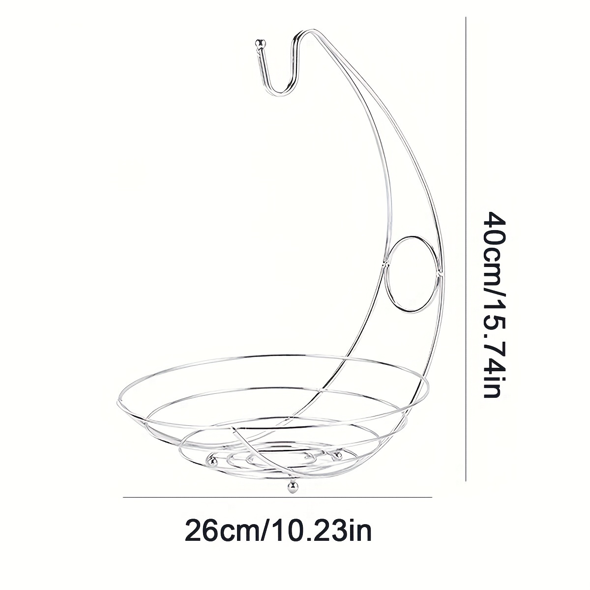 1pc Cesto Metallo Cesto Frutta Gancio A Banana Contenitore - Temu
