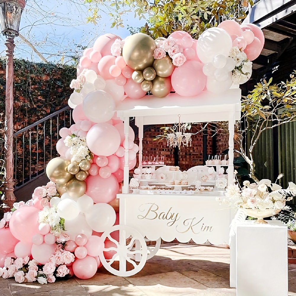 Beliueyes Rose Gold Balloon Garland Kit 148PCS, Pink White Balloon Arch for  Bridal Wedding Birthday Baby Shower Anniversary Party Decor Background