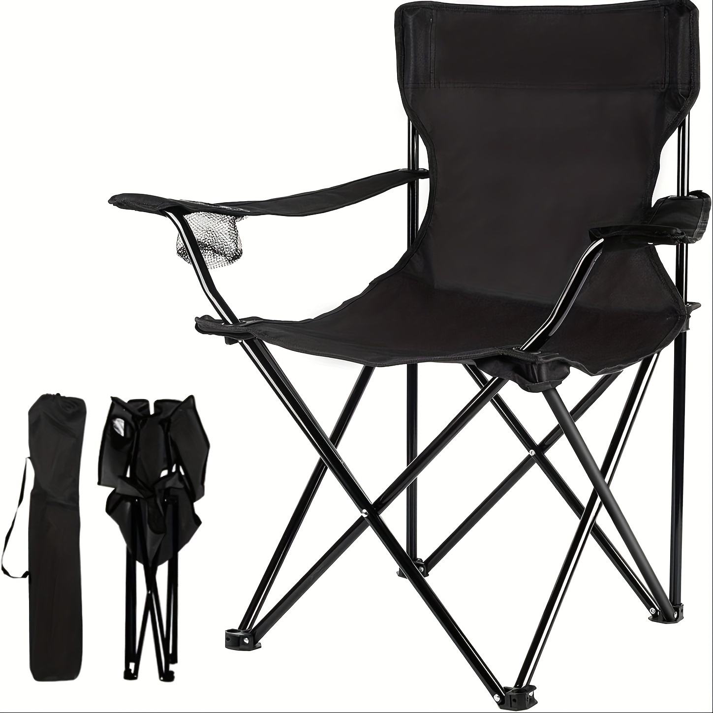 1pc portable camping chair versatile folding chair sports chair for outdoor lawn beach with carrying bag sports & outdoors