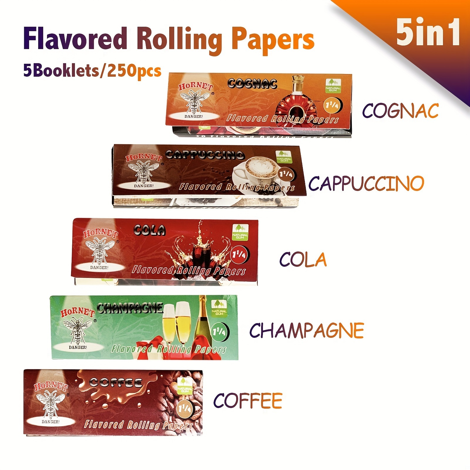 2/5booklets/ Rolling Paper Mixed Fruit Flavors Cigarette - Temu