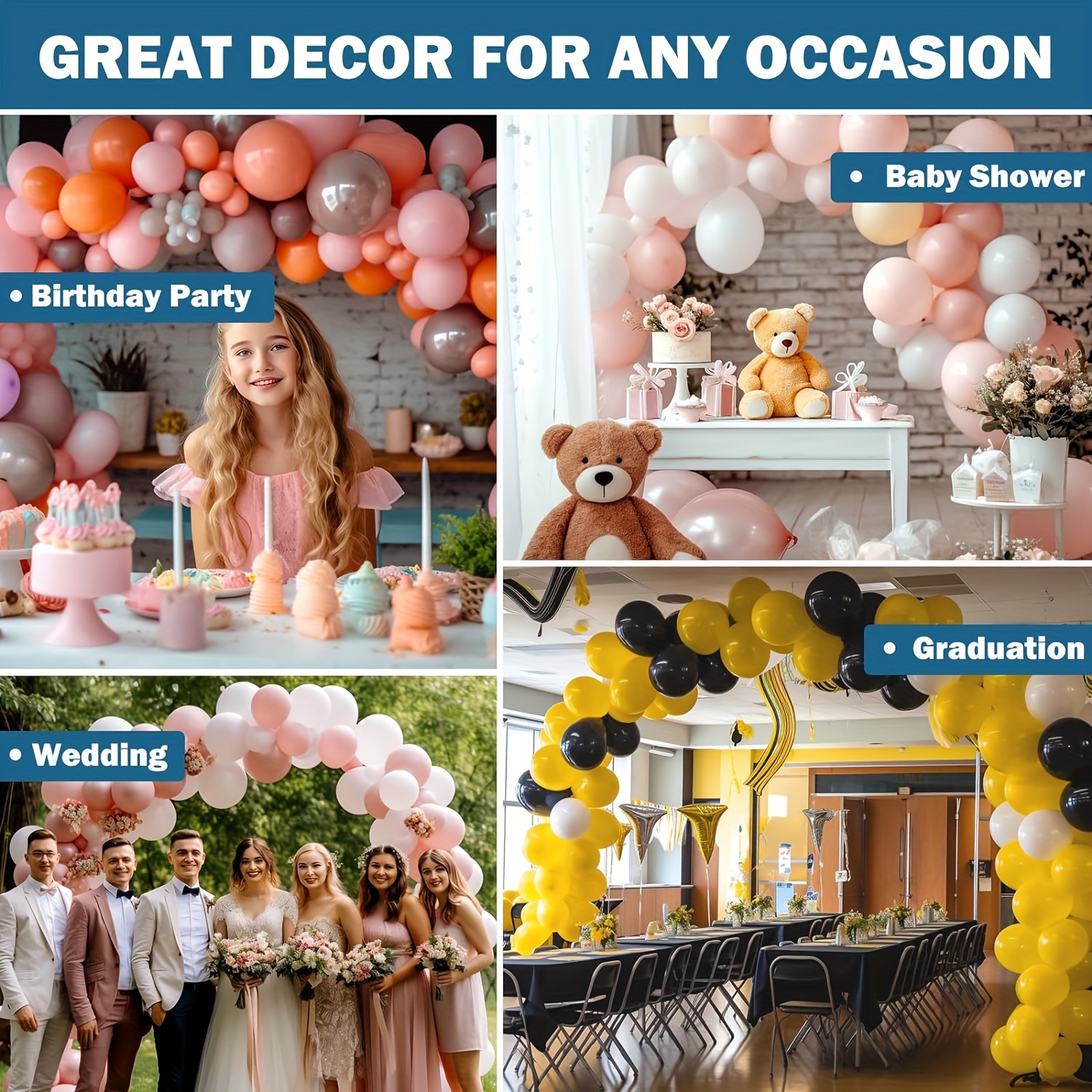 Balloon Arch Kit Balloon Decoration Strip Kit For Garland, 5m Balloon Tape  Strip, Suitable For Party Wedding Birthday Baby Shower
