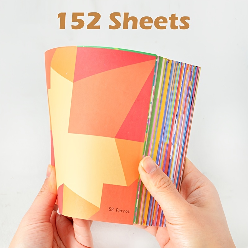 Papier pliable, papier origami coloré Couleurs vives Formation pour  débutants Feuilles de conceptions différentes Papier carré facile à plier  pour papier pliable Premier apprenant : : Cuisine et Maison