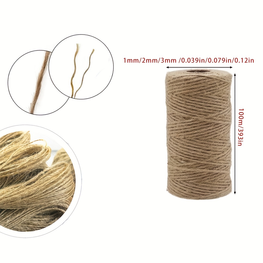 1pc 100m/Roll Yellow Jute String For Diy Handcraft Accessories