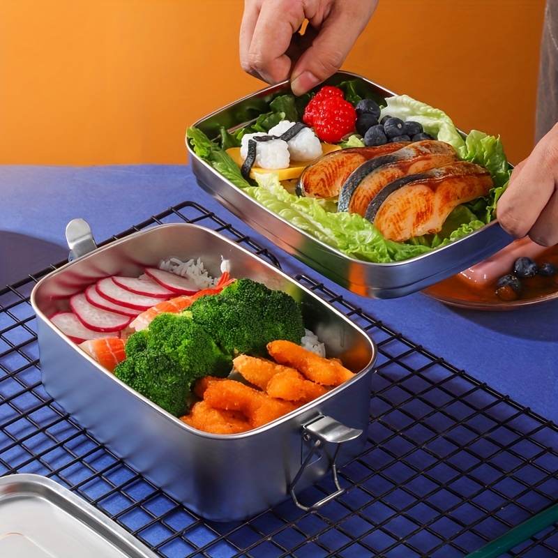 Lunch Boxes Fashion Stainless Steel Lunch Box Portable - Temu