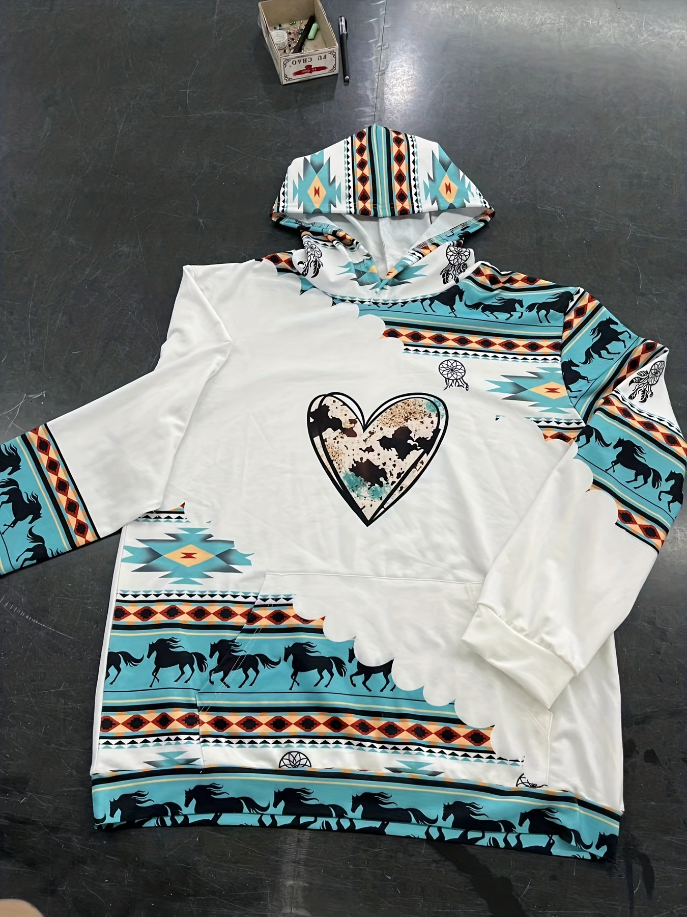 Geo on sale print hoodie