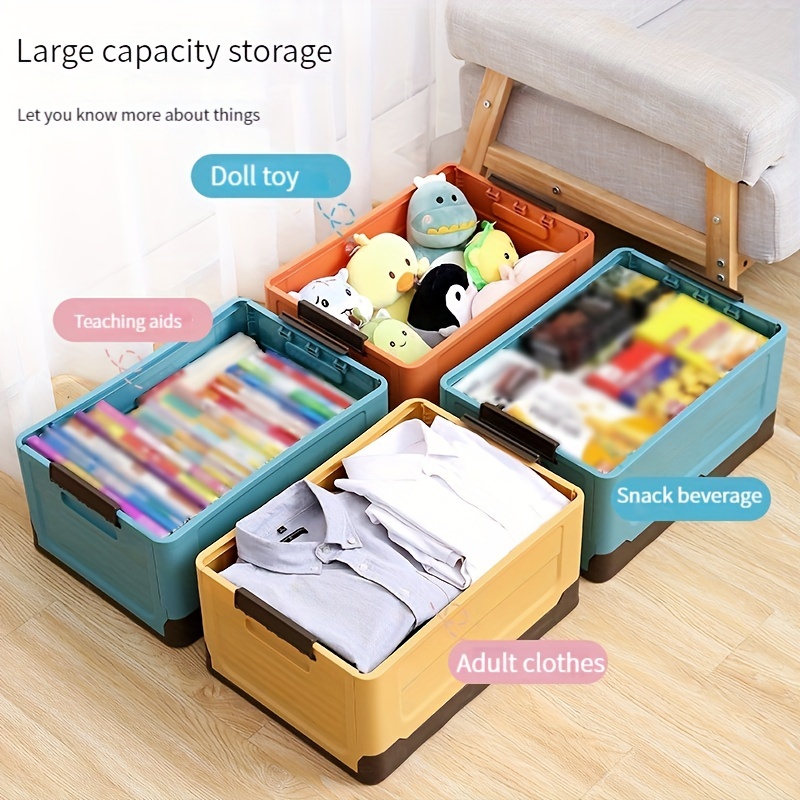 Clothing Storage Box, Household Storage Box, Wardrobe Closet Bedroom Clothing  Storage Box, Oversized Pu Leather Storage Box - Temu