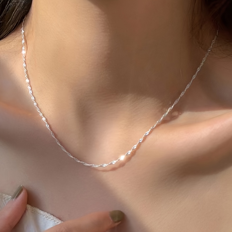925 Sterling Silver Chain Necklace Without Pendant