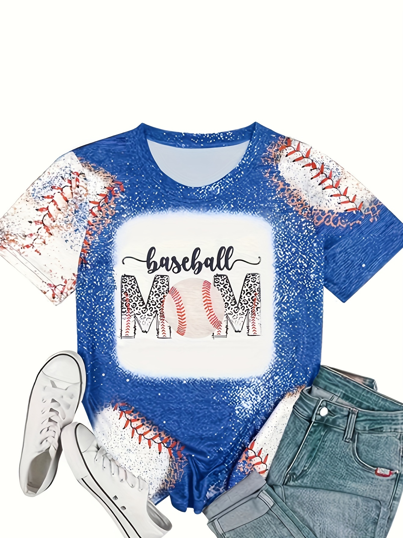 Printed Crew-Neck Sublimated Ladies Baseball Jersey