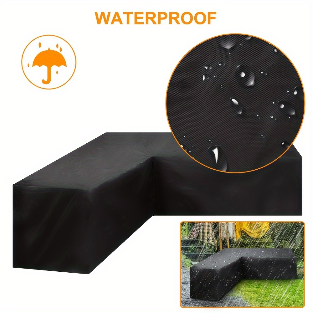 

1pc Corner Sofa Cover, Outdoor Garden Furniture Protection Cover, Dust Cover, Table Cover, Waterproof Cover, 420d Oxford Cloth Outdoor Patio Furniture Cover