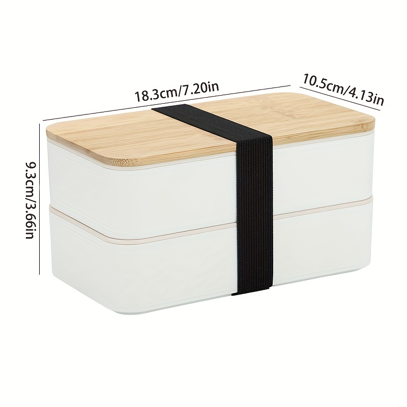 Japanese Bamboo Bento Box with Compartments and Utensils Stackable Lunch Box Includes Lunch Bag for Meal Prep Black