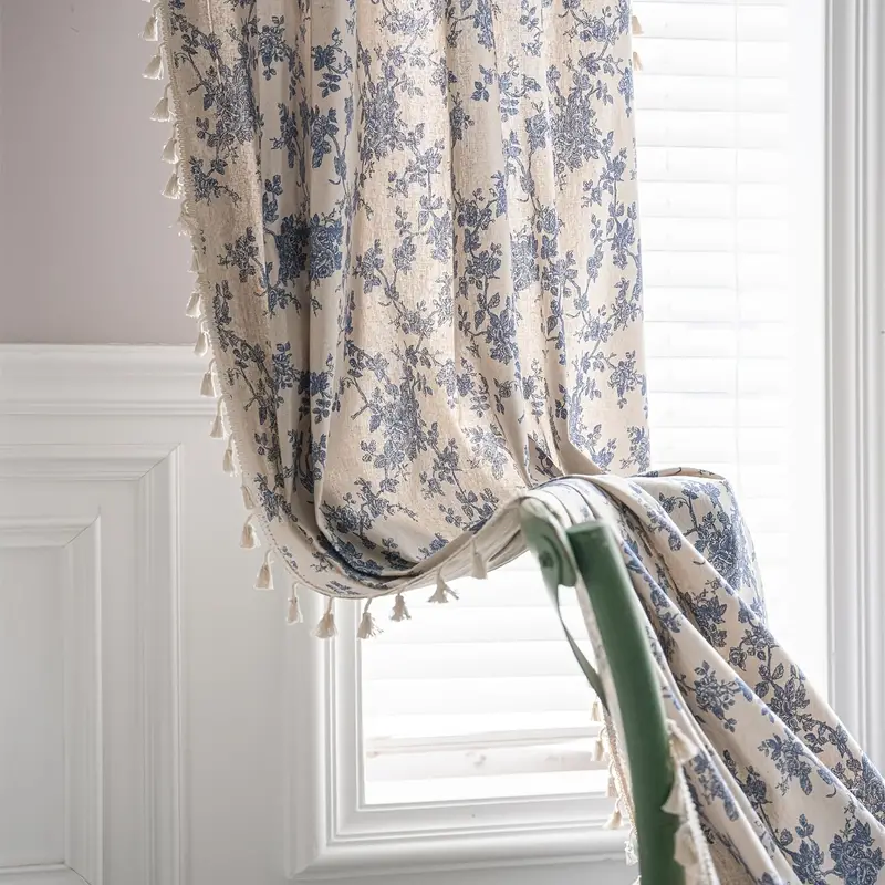 Elegant American Country Flower Cotton And Linen Temu