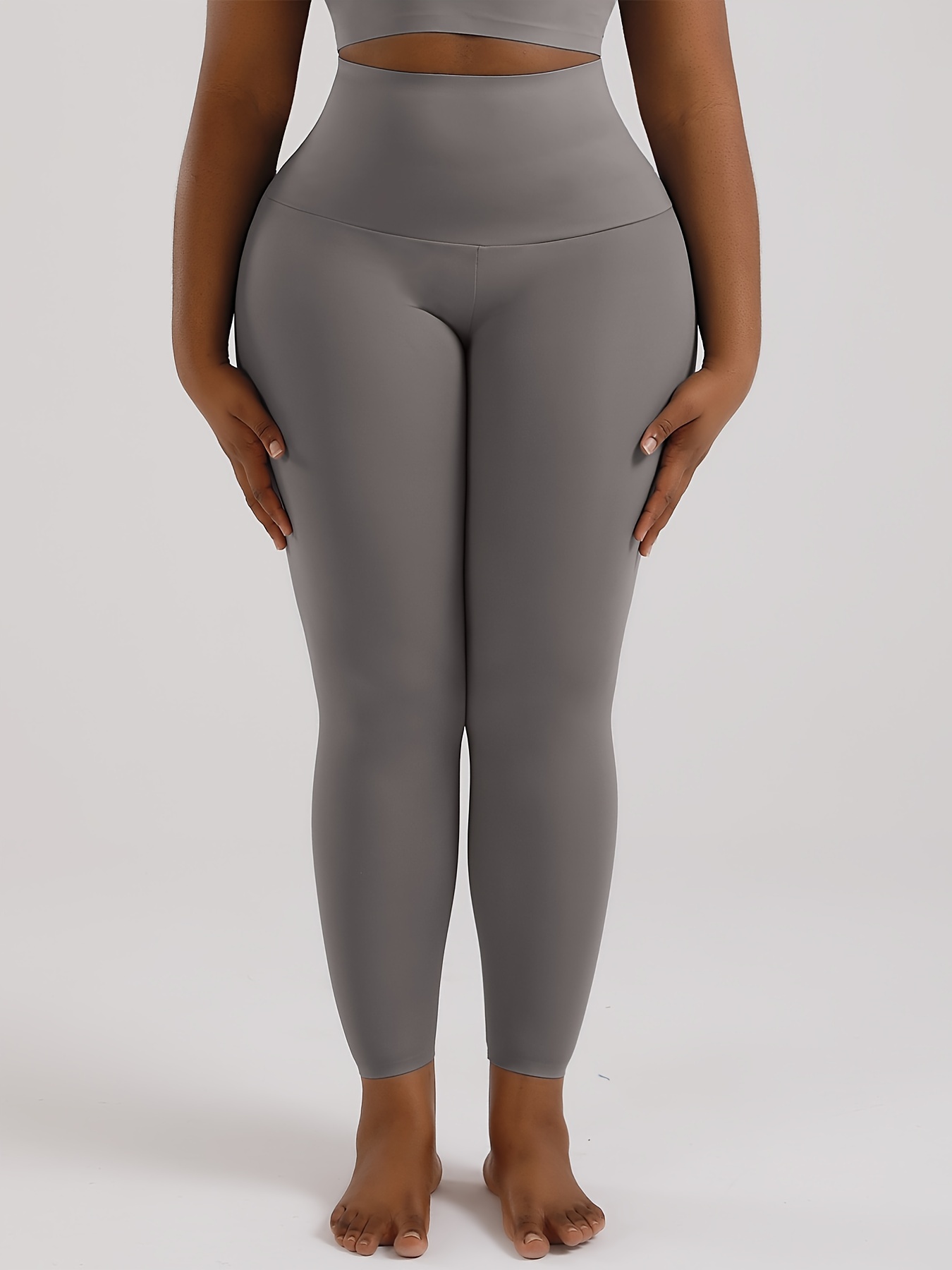 Solid Color Stretchy Butt Lifting Pants Soft High Waist Yoga - Temu