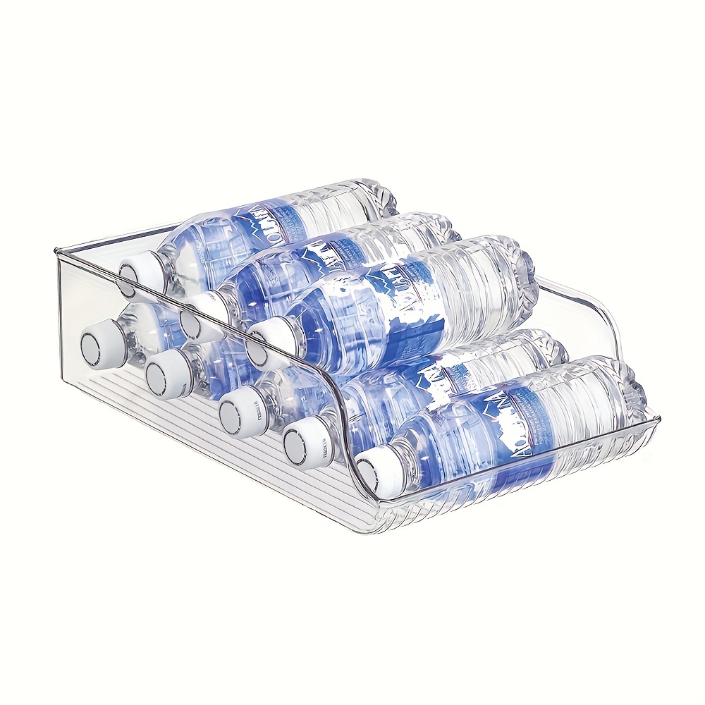 Kitchen Water Bottle Organizer, Refrigerator Clear Beverage Storage Bins  For Fridge, Freezer, Cabinet, Cupboard, Pantry Shelf, Home Kitchen Storage  Supplies - Temu