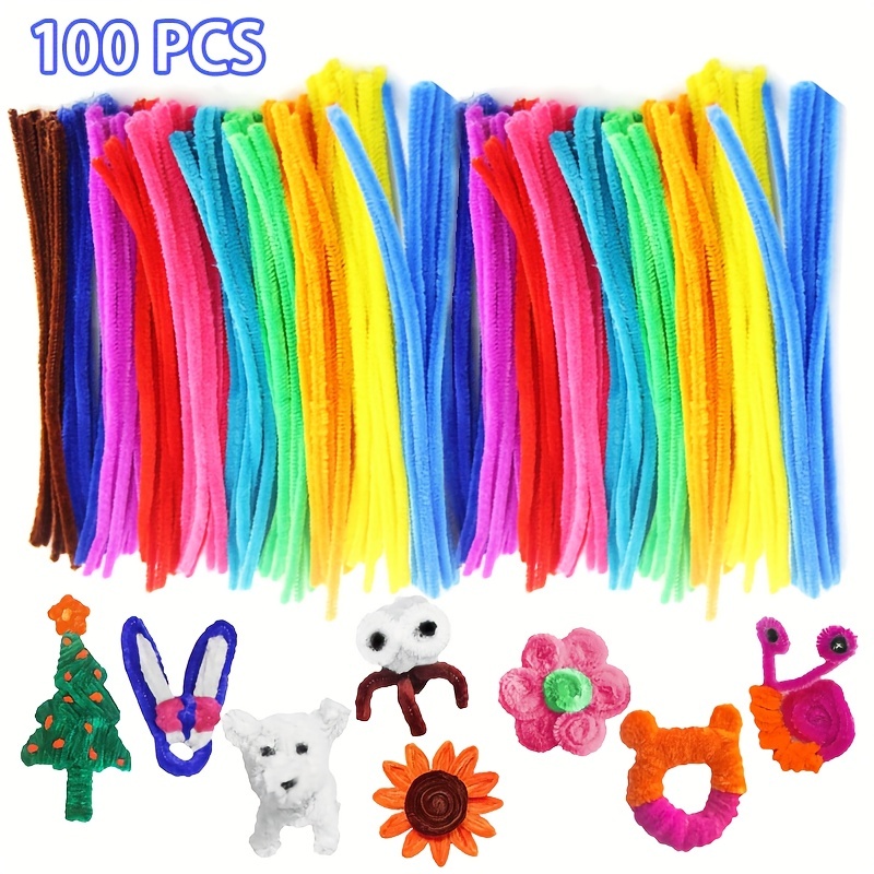 200 Pieces Pipe Cleaners Craft Supplies, Multi-Color Chenille Stems Craft  Pipe Cleaners Bulk for DIY Art and Craft Projects, 12Inch X 6Mm